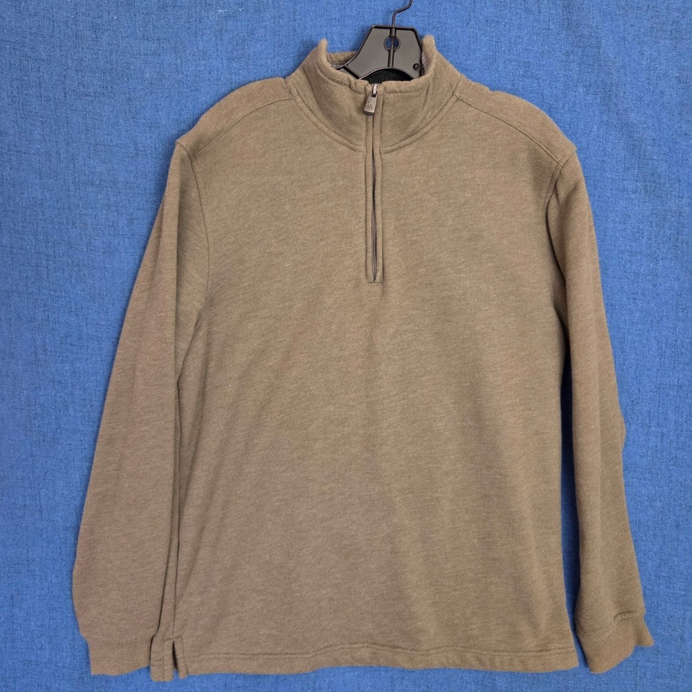 Arrow USA 1851 Mens Quarter Zip Pullover Sweatshirt Olive Taupe Size M